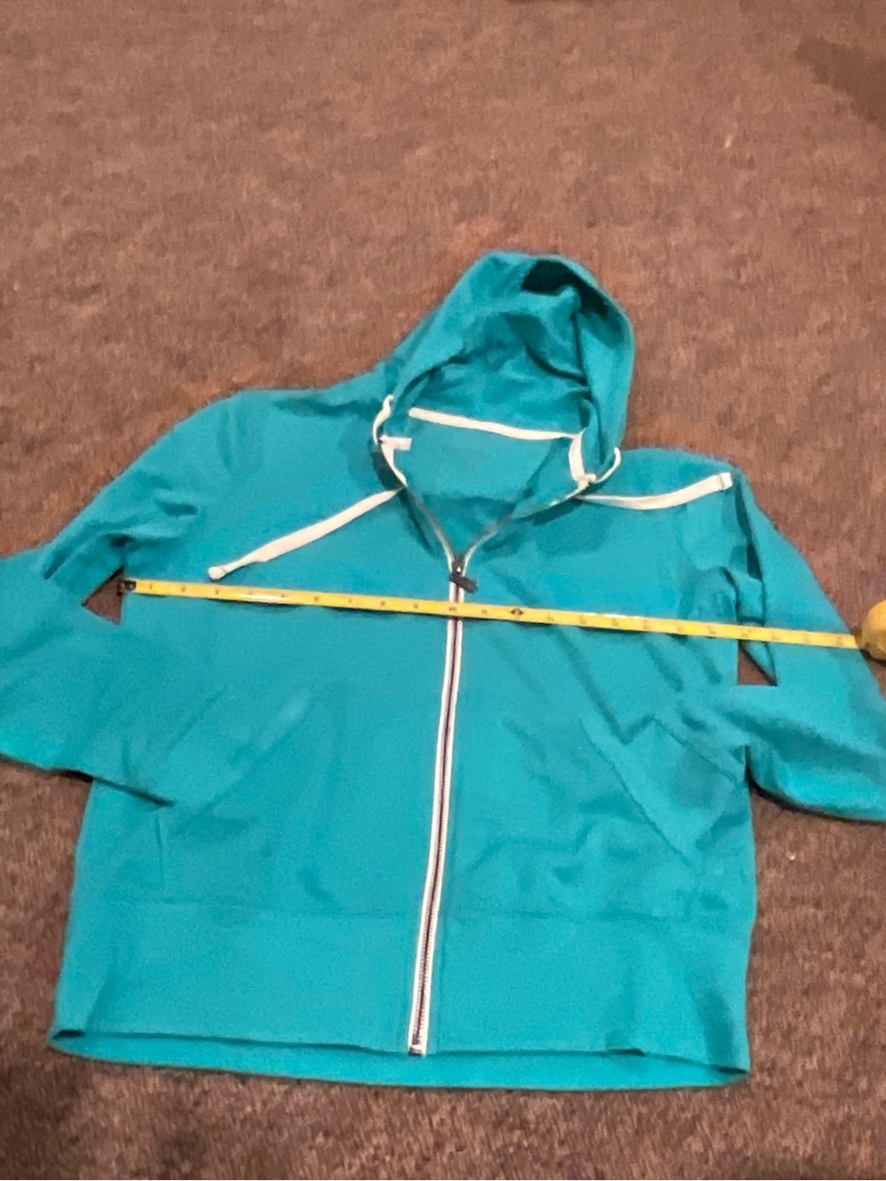 EDDIE BAUER sz SMALL HOODIE jacket teal white zipper NWOT